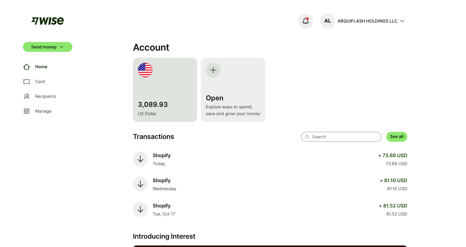 Click on Account Balance