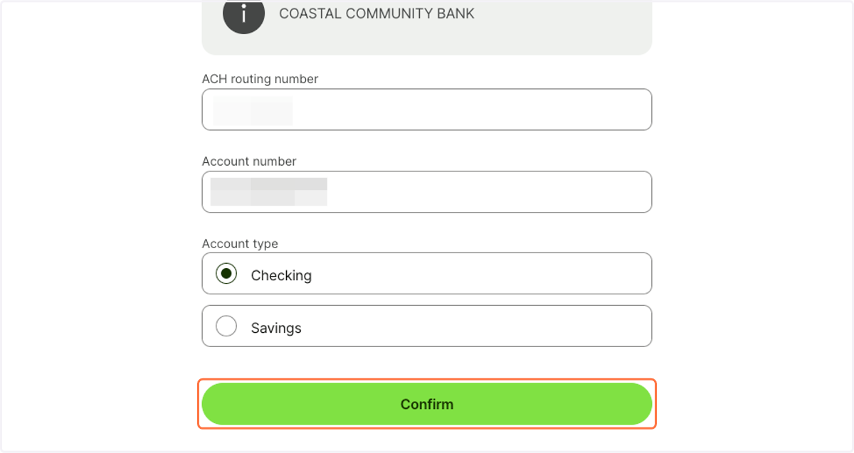 Click on Confirm