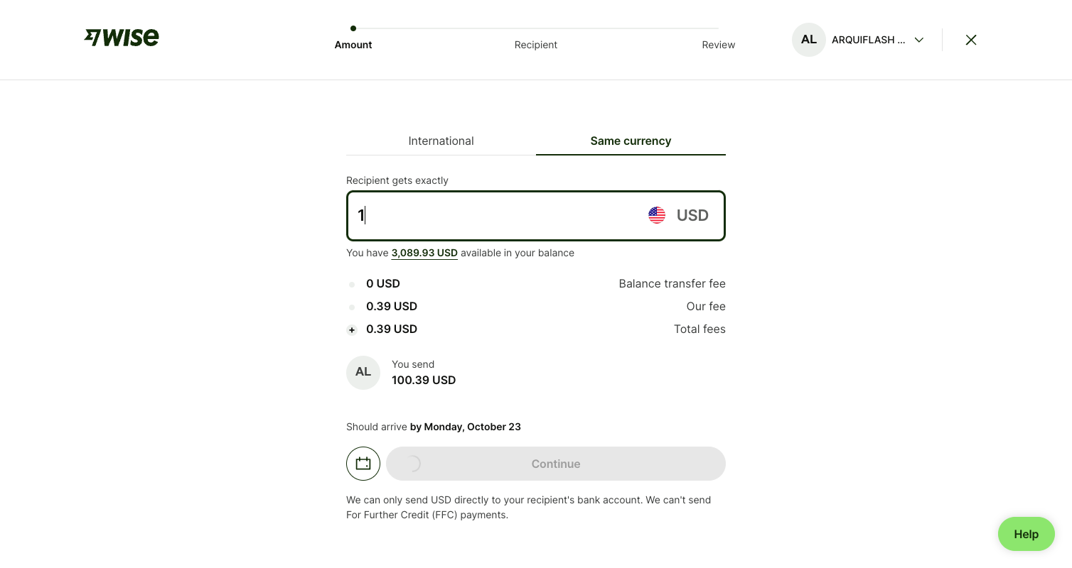 Enter Amount you Would Like to Send