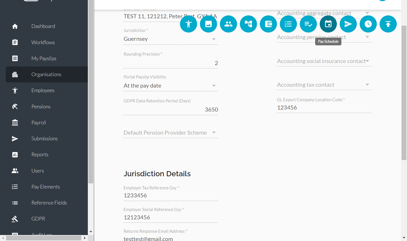 Click on Pay Schedule