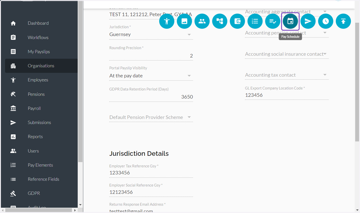 Click on Pay Schedule