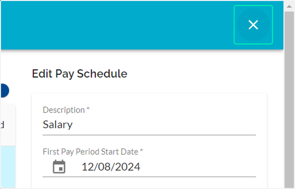 Click on Pay Schedule