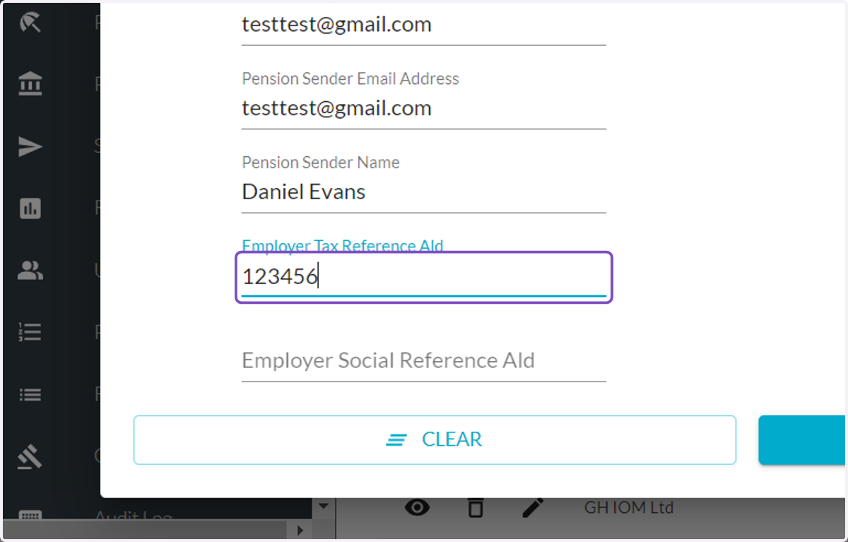 Type Employer Tax Reference Ald