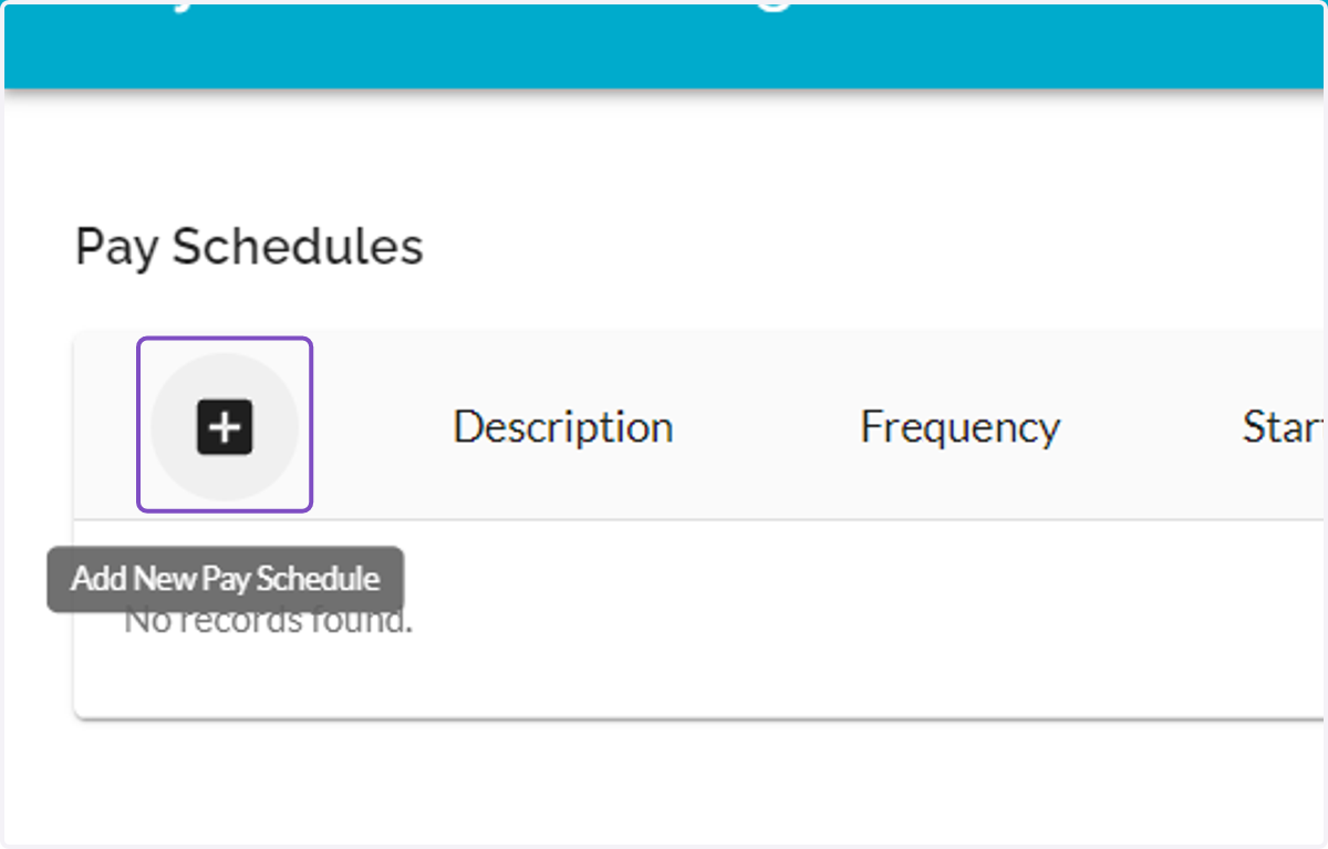 Click on Add New Pay Schedule