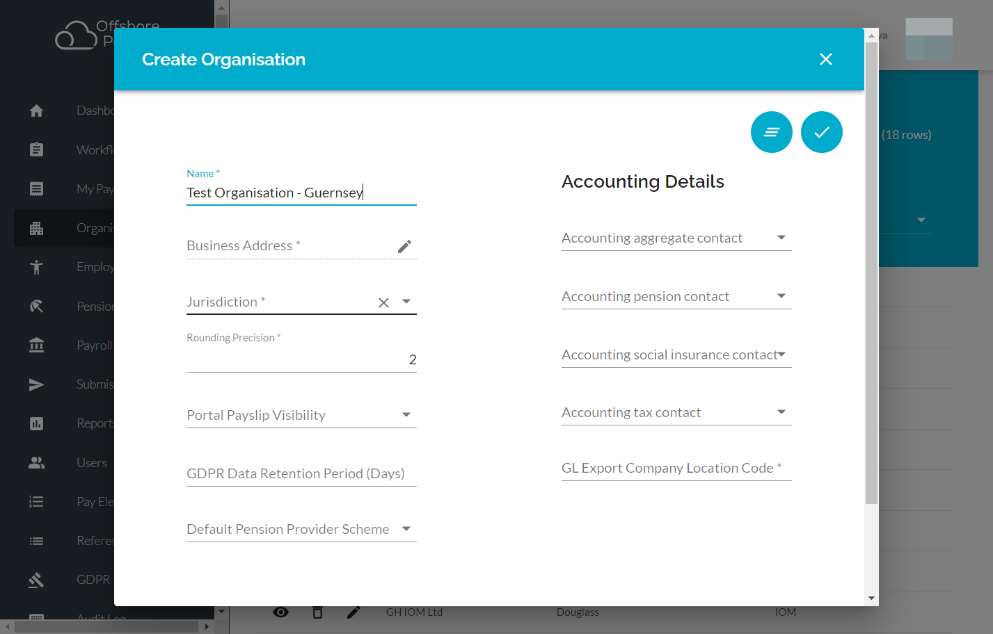 Type Organisation Name