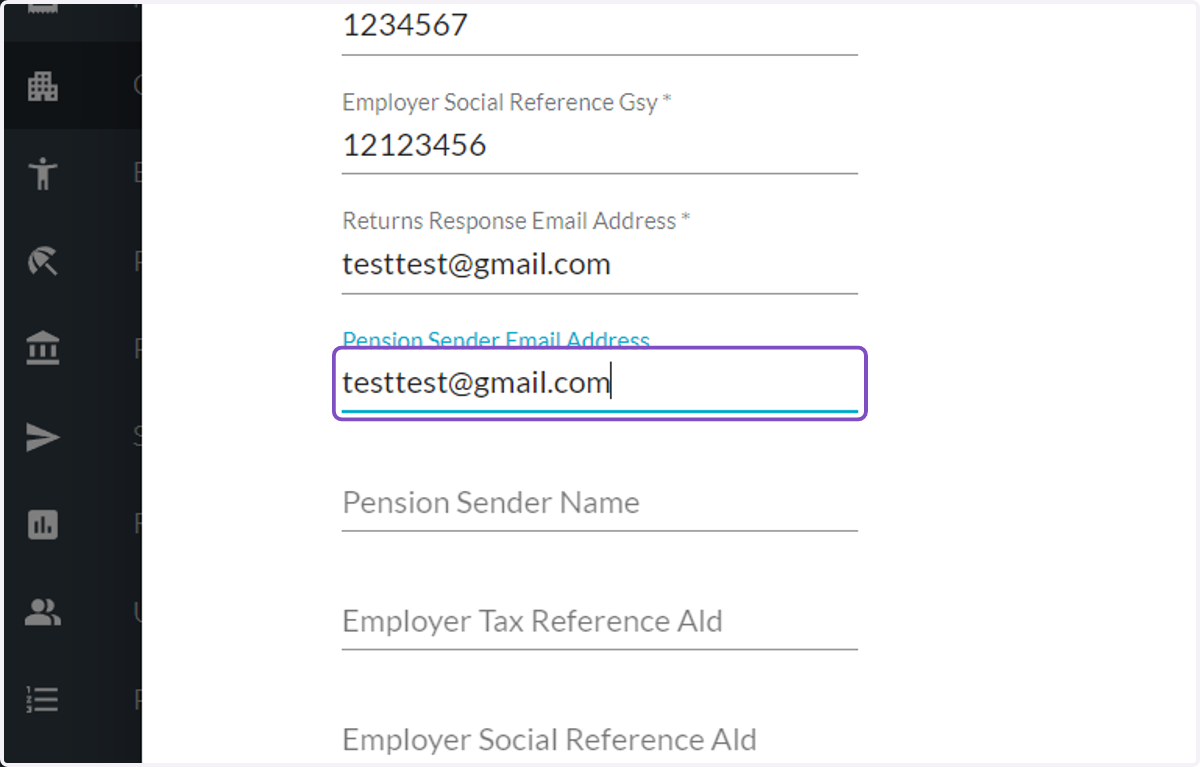 Paste Pension Sender Email