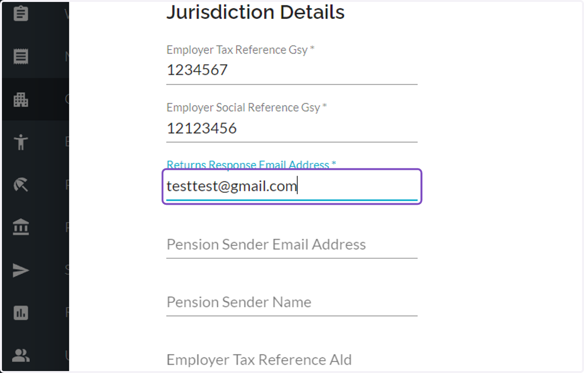 Type the email for Returns Response