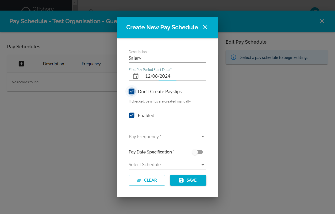You can choose whether to Create Payslips or not by ticking the box