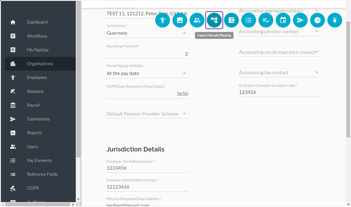 Click on Legacy Paycode Mapping