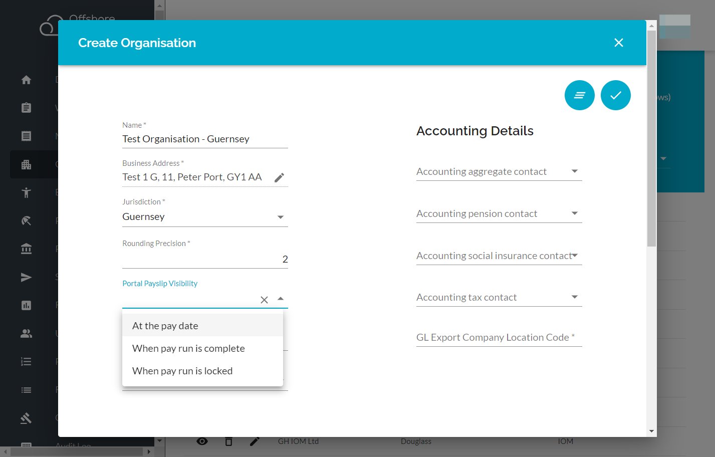 Click on Portal Payslip Visibility and choose an option