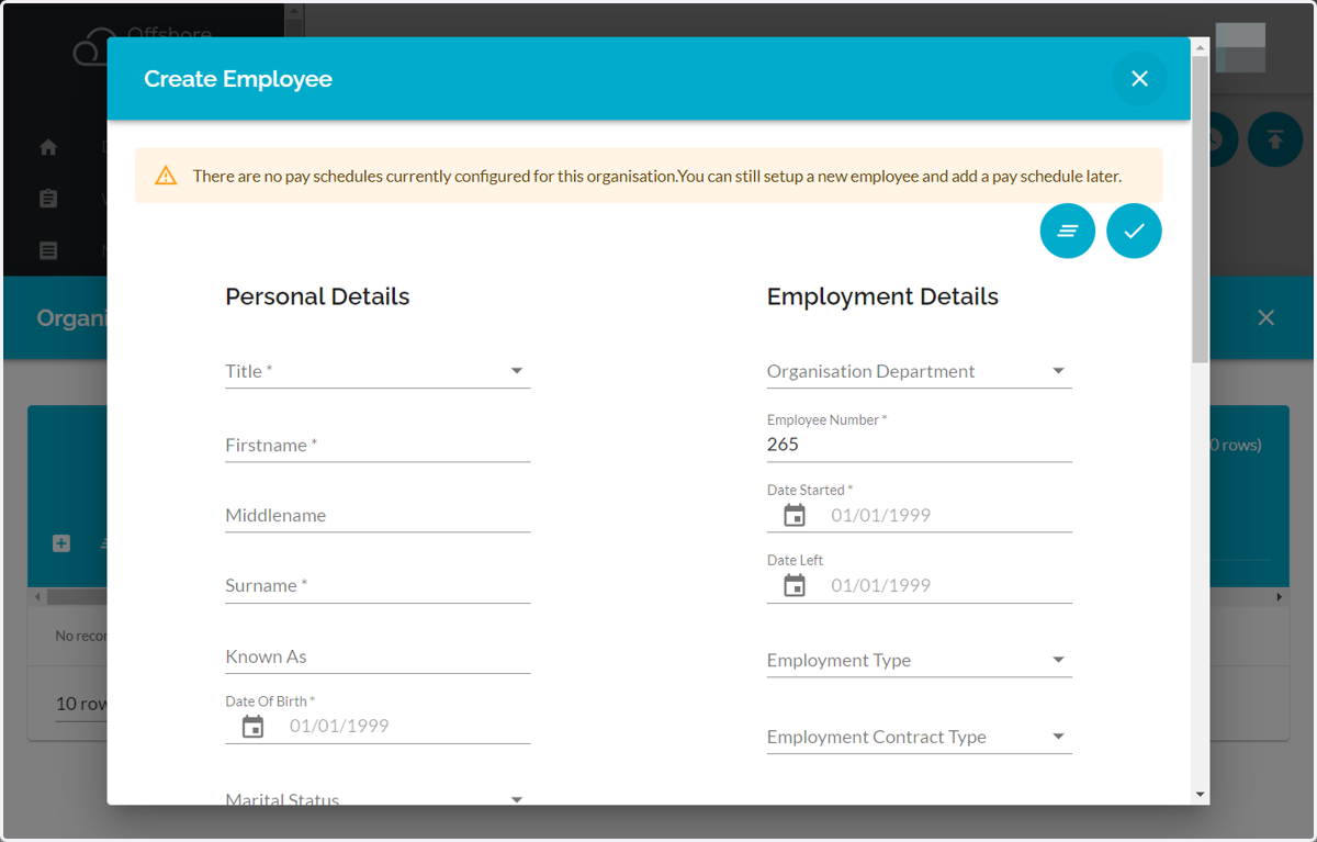 Click on Create Employee