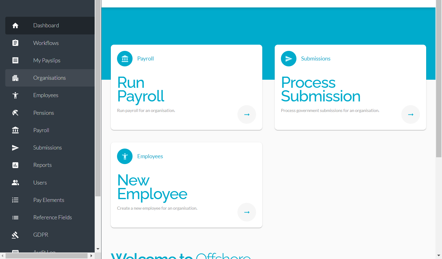 Click on Organisations