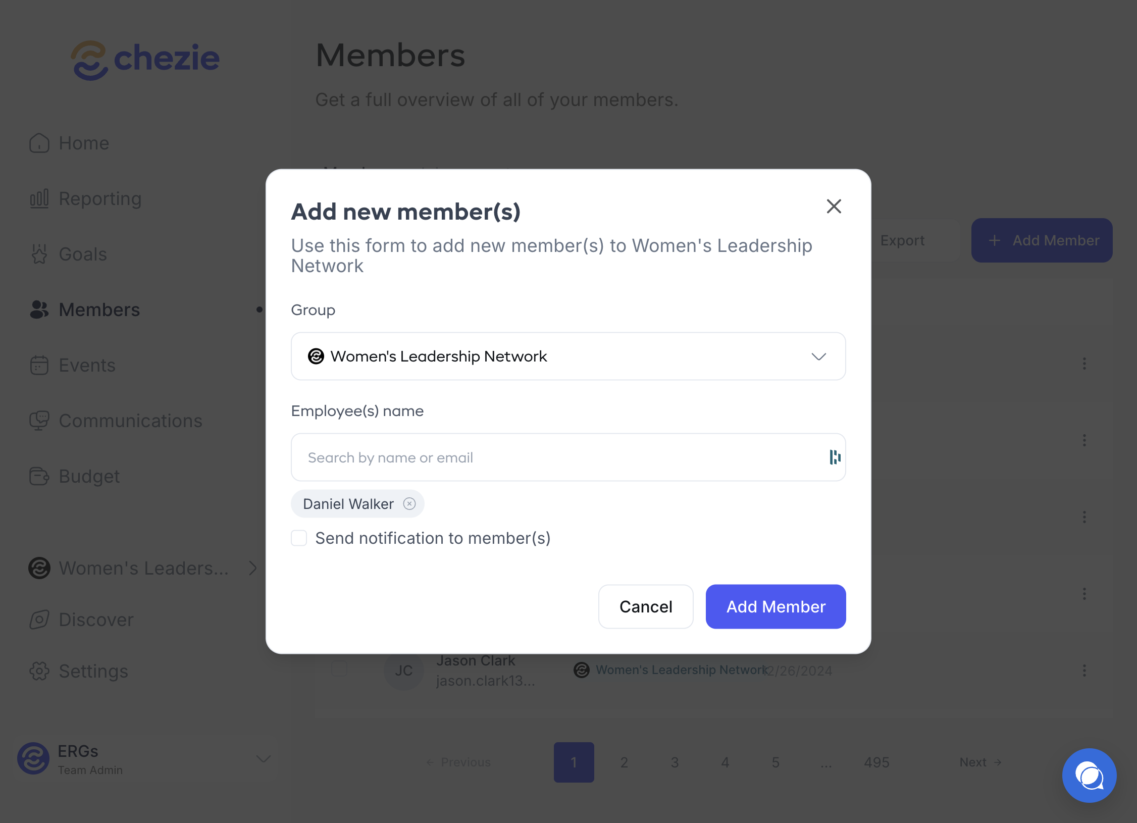Click on Add Member