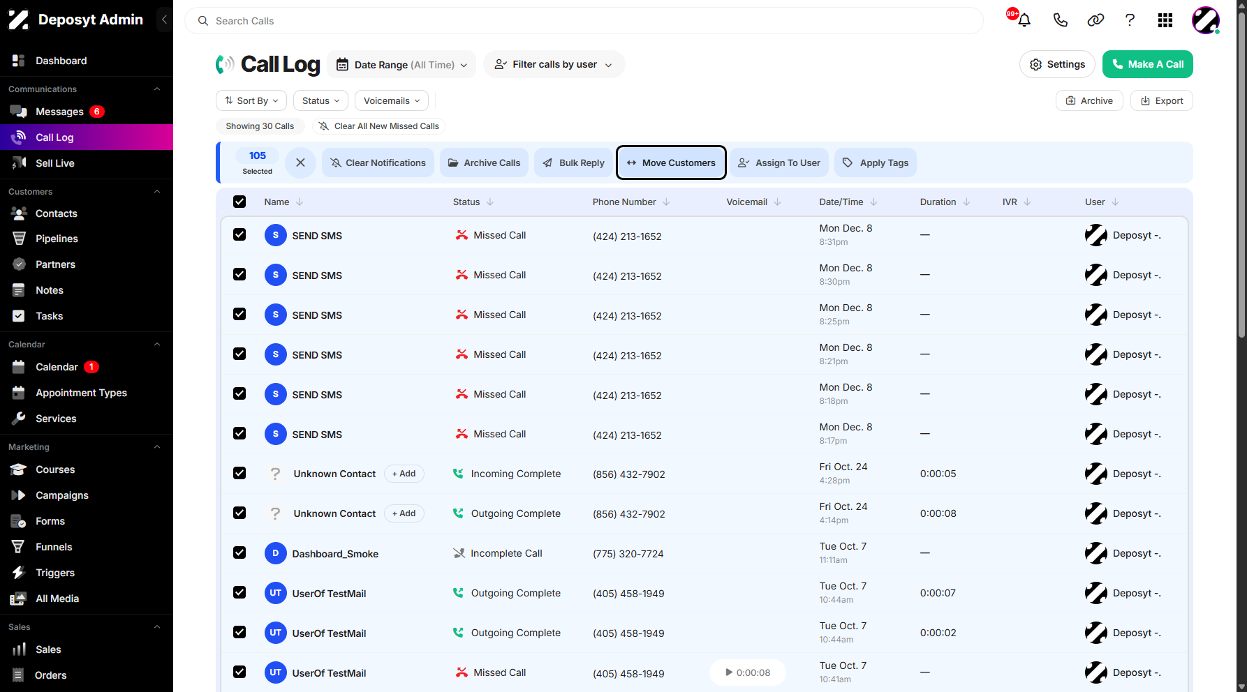 Step 6: Click on Move Customers to proceed.