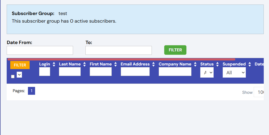 You will now see that your previously selected subscribers have been removed.