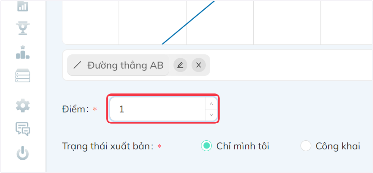 Nhập điểm cho câu hỏi