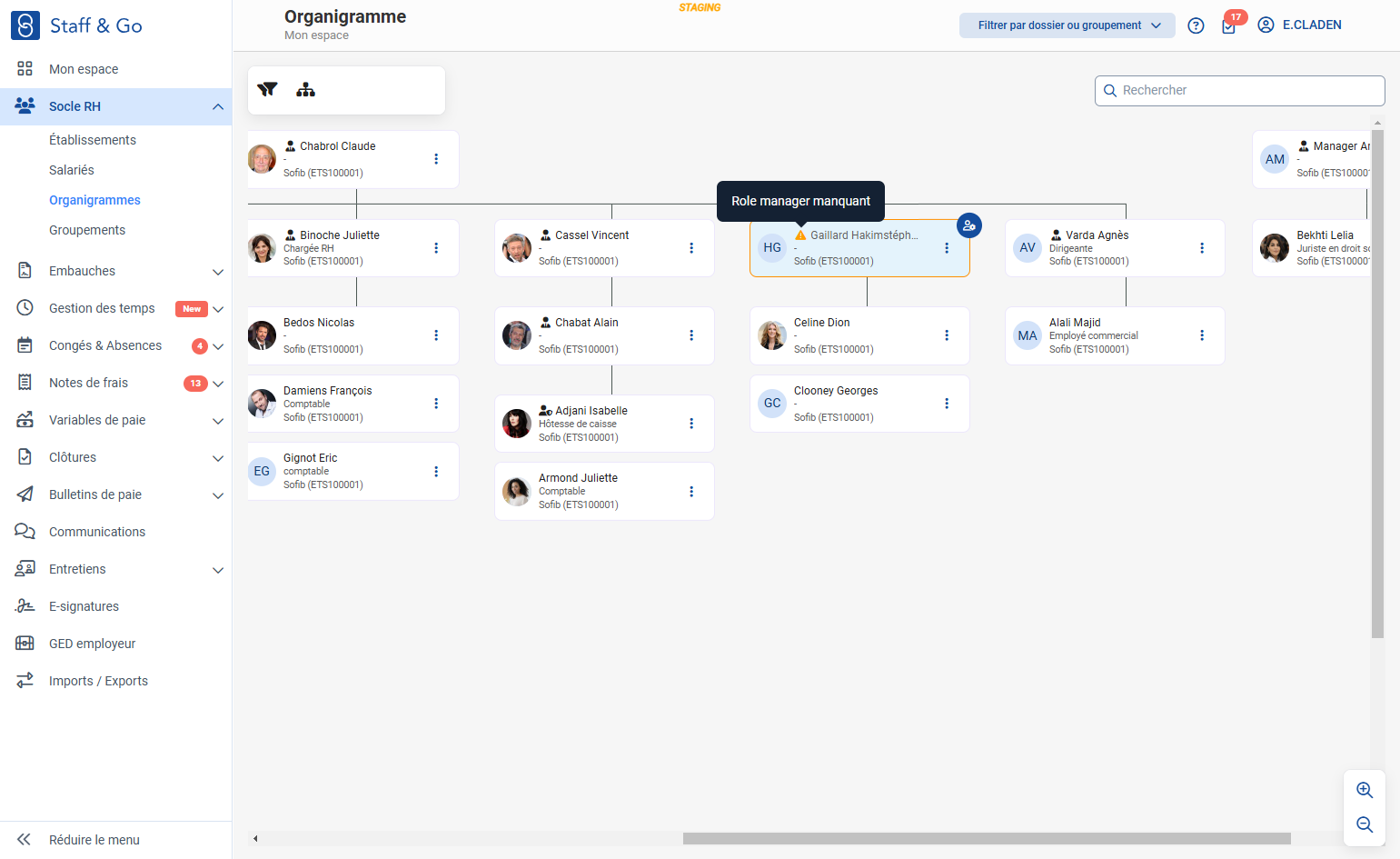 Visualiser un manager qui n'a plus de rôle manager mais qui n'a pas été retiré de l'organigramme