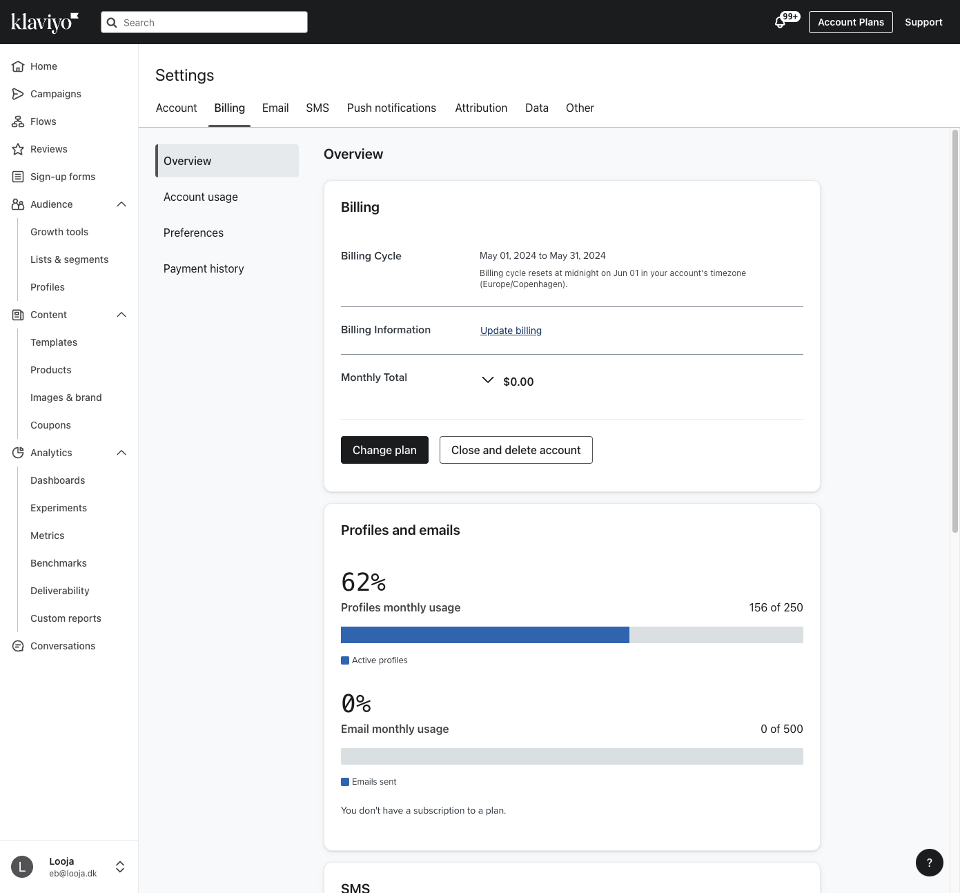 Click on Update billing