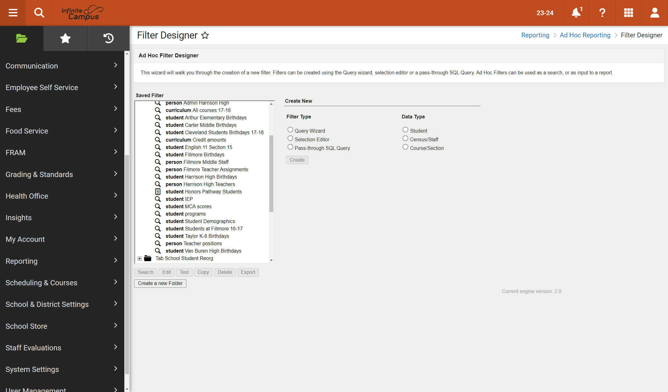 You can now find your filter in the list.
