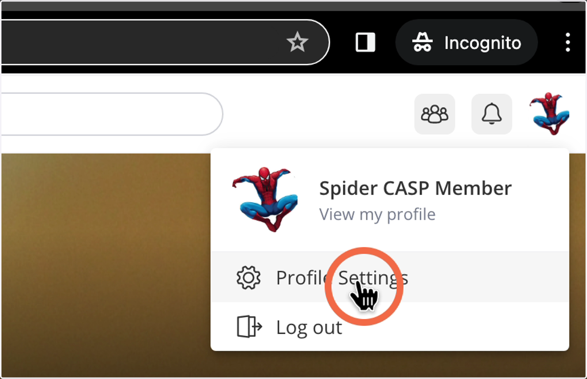 Click "Profile Settings"