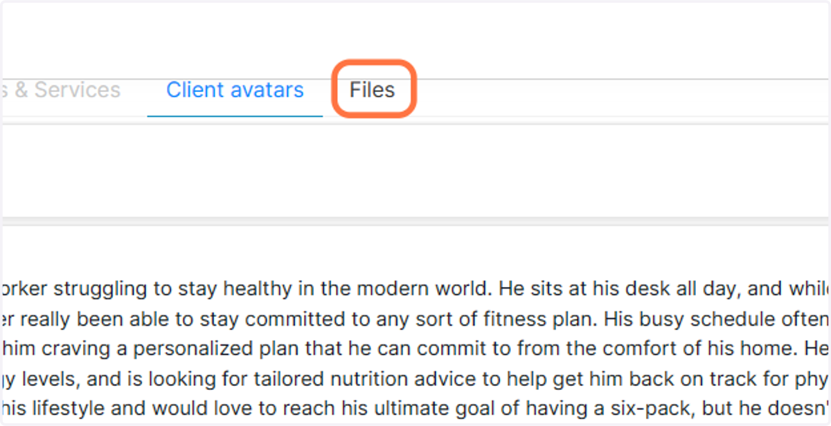 Click on the 'Files' tab to see documents that are created specific for your brand