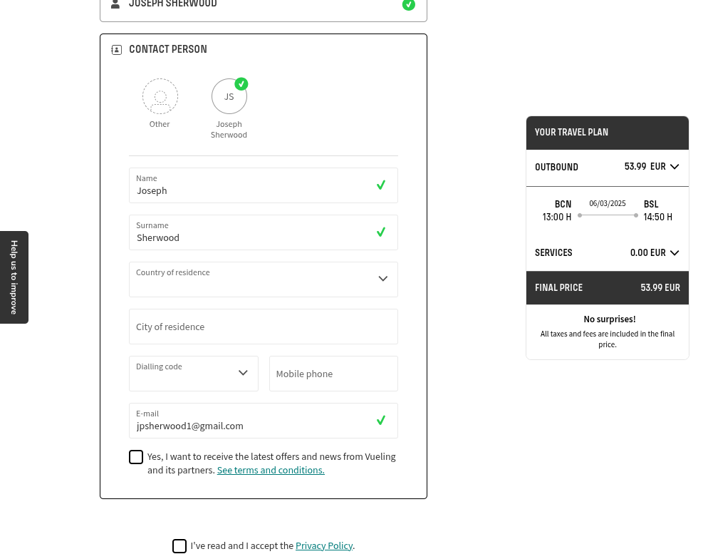 Click on CONTACT PERSON…