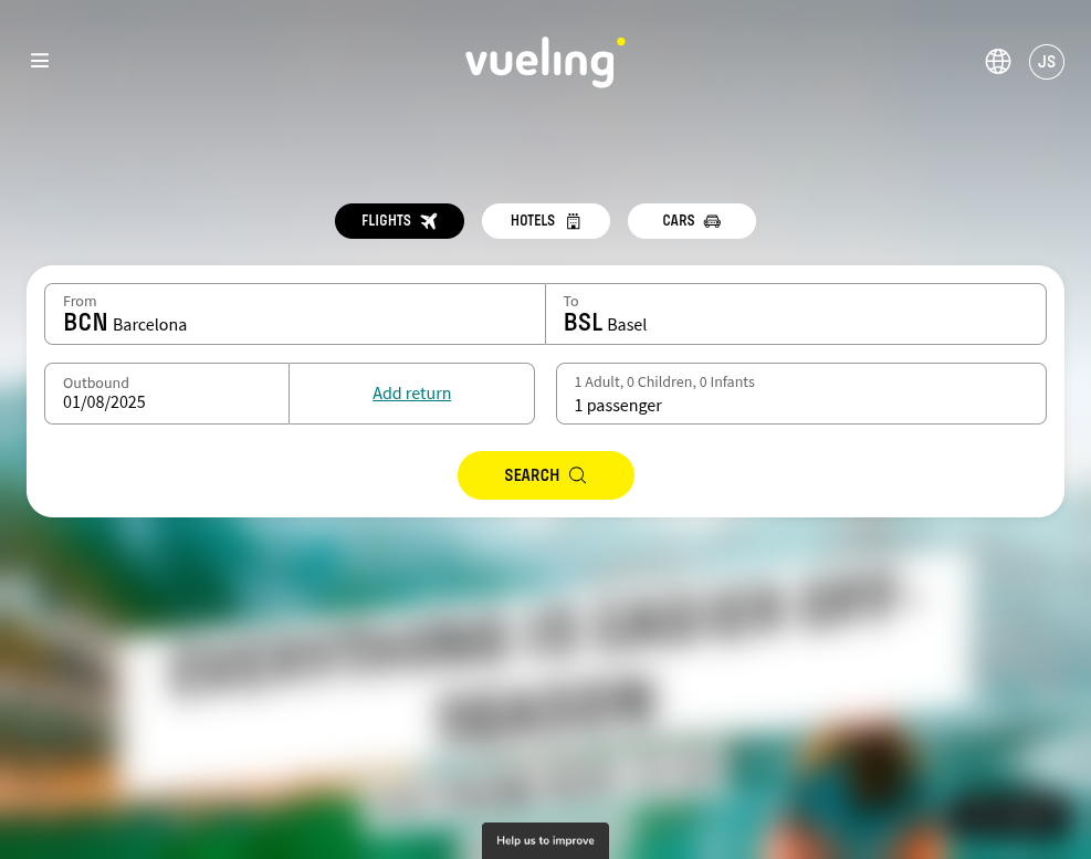 Click on To BSL Destination Basel selected The form to add your second flight has been disabled Use the tab key to get to the multiple destinations button Vueling Global If you're thinking of booking a long-haul flight, Vueling Global is what you're 
