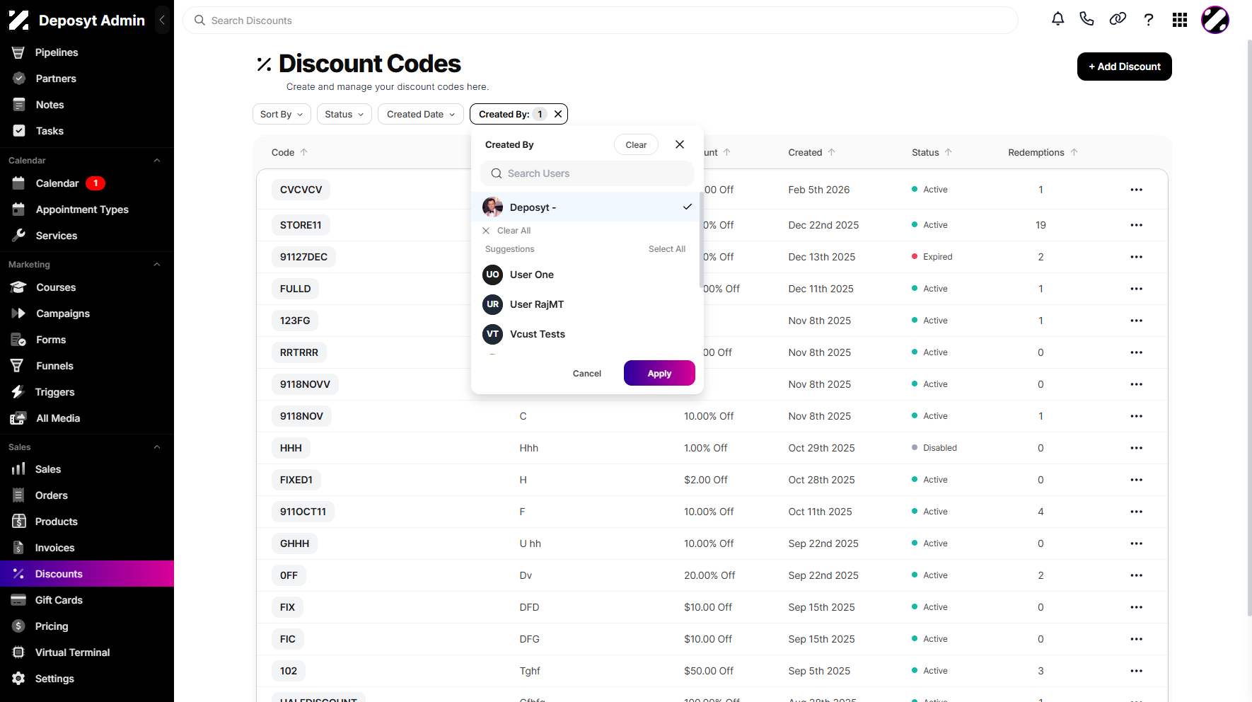 Step 5: Once selected, click Apply to proceed and begin filtering.