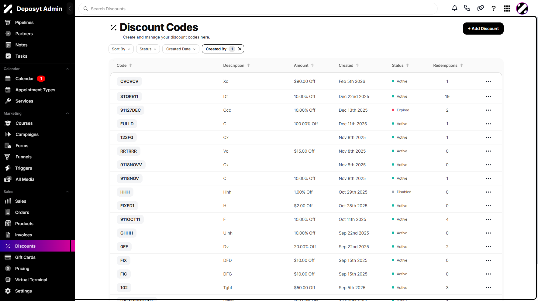 Step 6: You can now view the discounts filtered by the selected users.