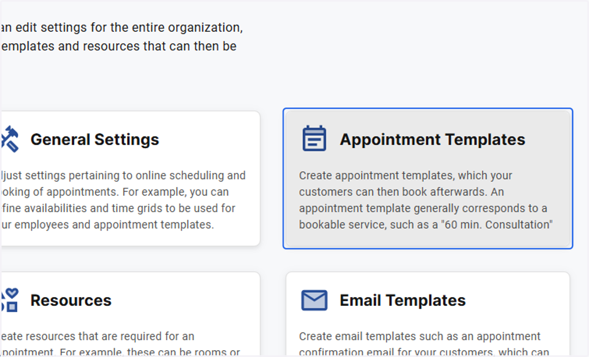 Open the Appointment Templates…