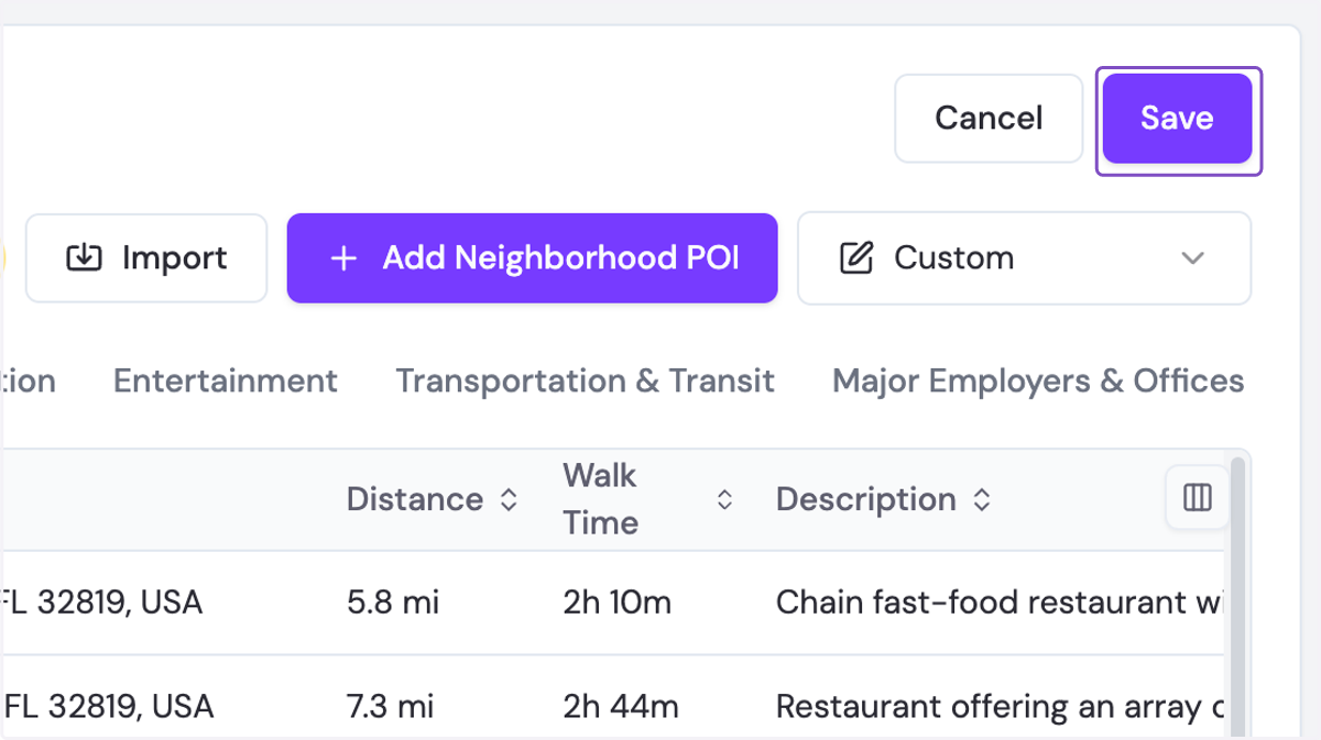 Click Save to finalize your Custom POI Collection!