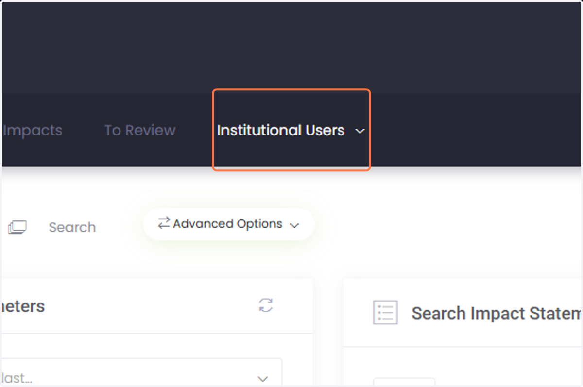 Click on Institutional Users