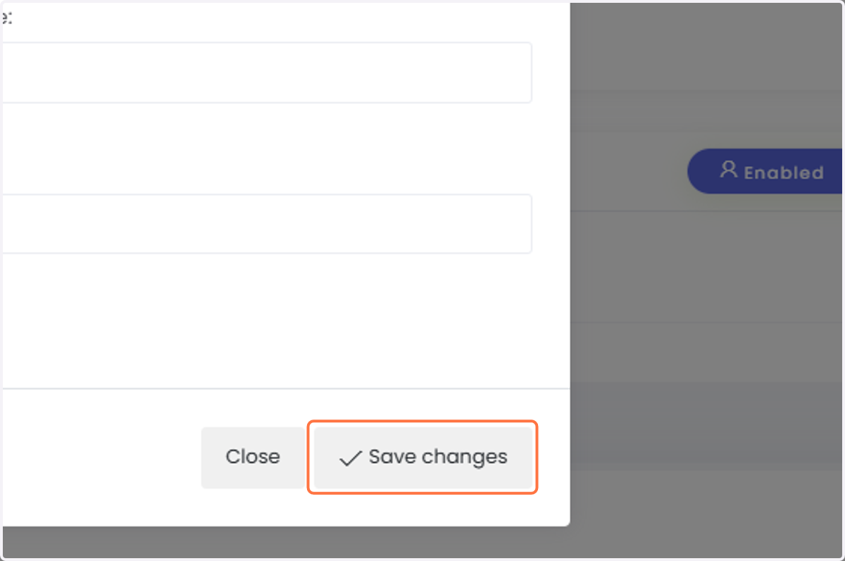 Click on "save changes."