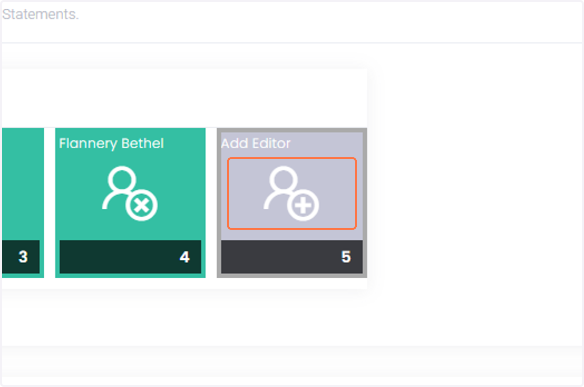 Now, we'll try adding an Editor that's already in the system. Maybe they have been submitting for the Extension unit, and now we want them to also submit for research.