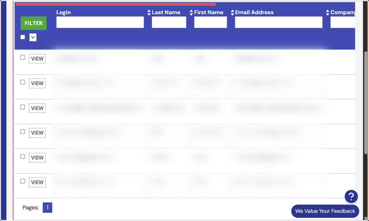 Subscriber Database: This list includes everyone subscribed to receive emails from your company and those who are not subscribed but have permission to access HQi.
