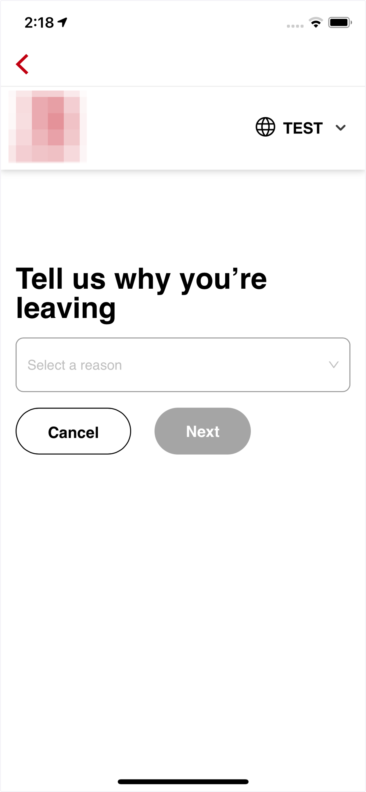 Step 7: Select the reason to delete your account