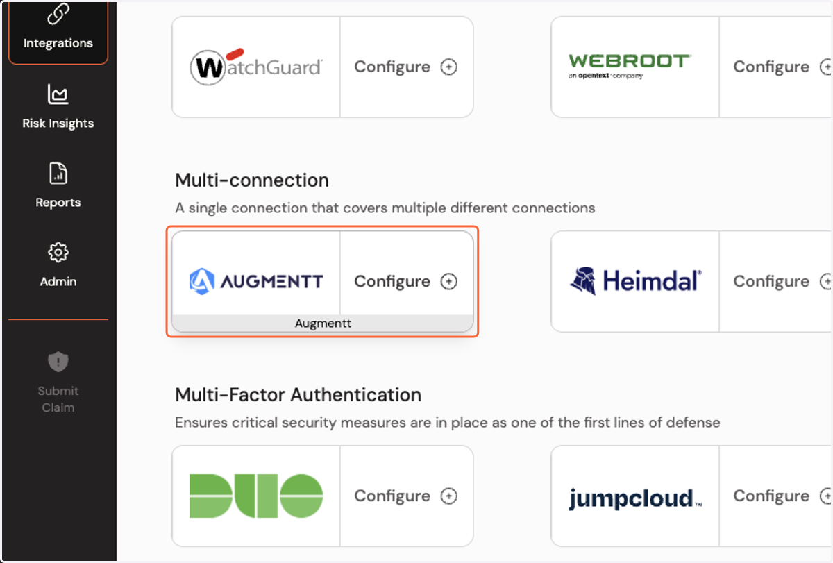 Click on Configure Augmentt integration…