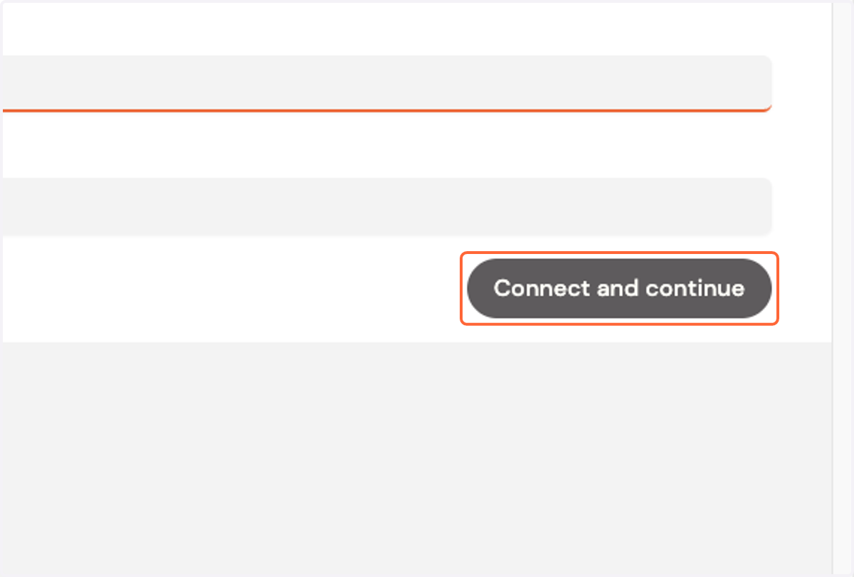 Click on Connect and continue