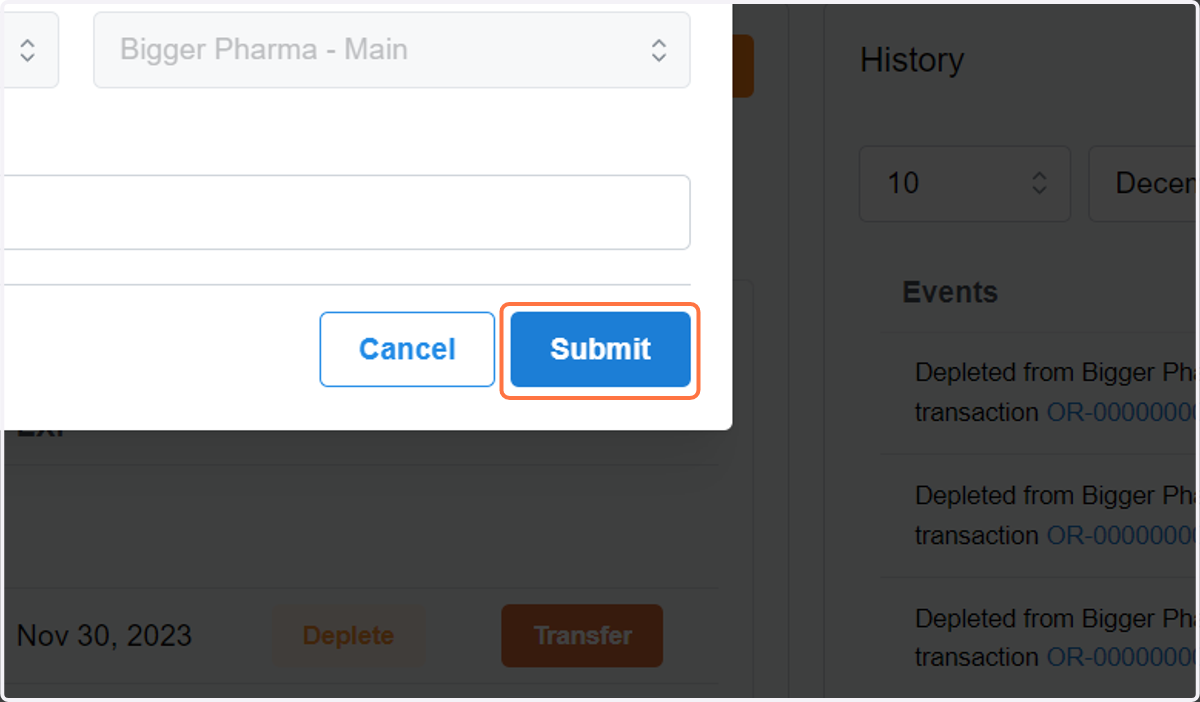 Click on Submit