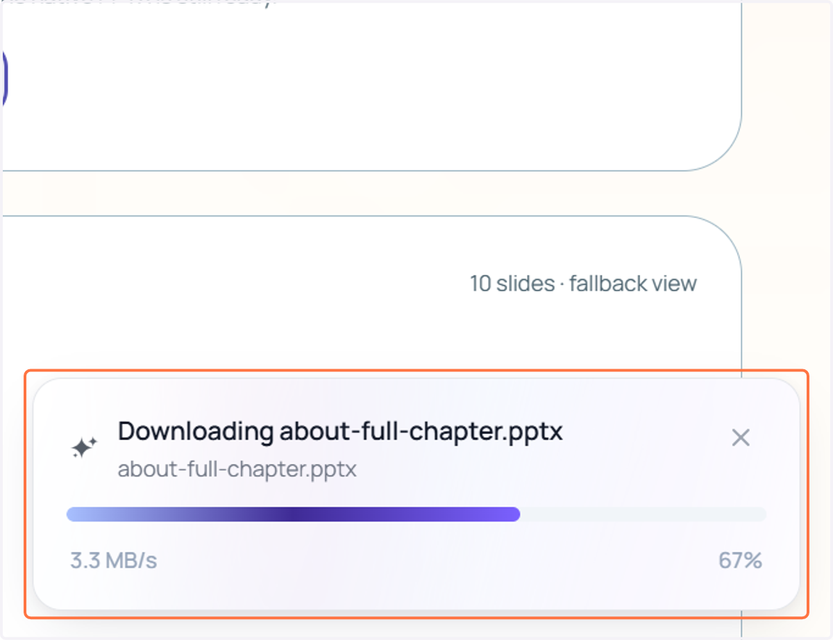 The ppt will Download to your device .