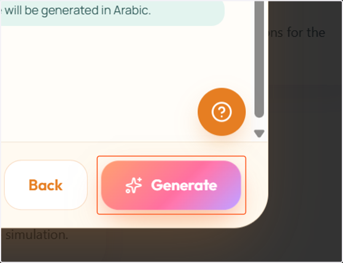 Click on Generate