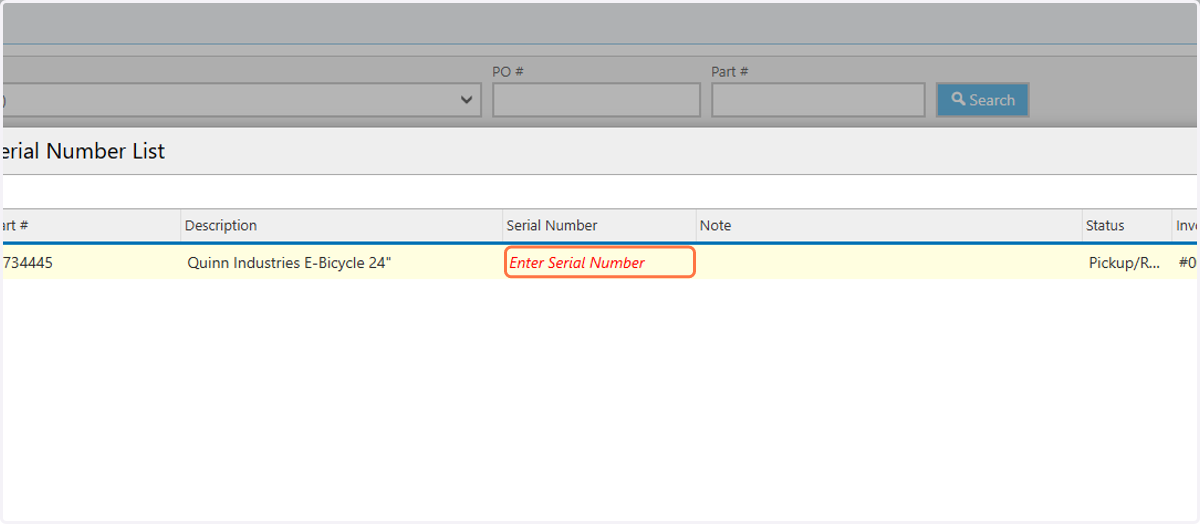 When the serial number list pops open, click on Enter Serial Number