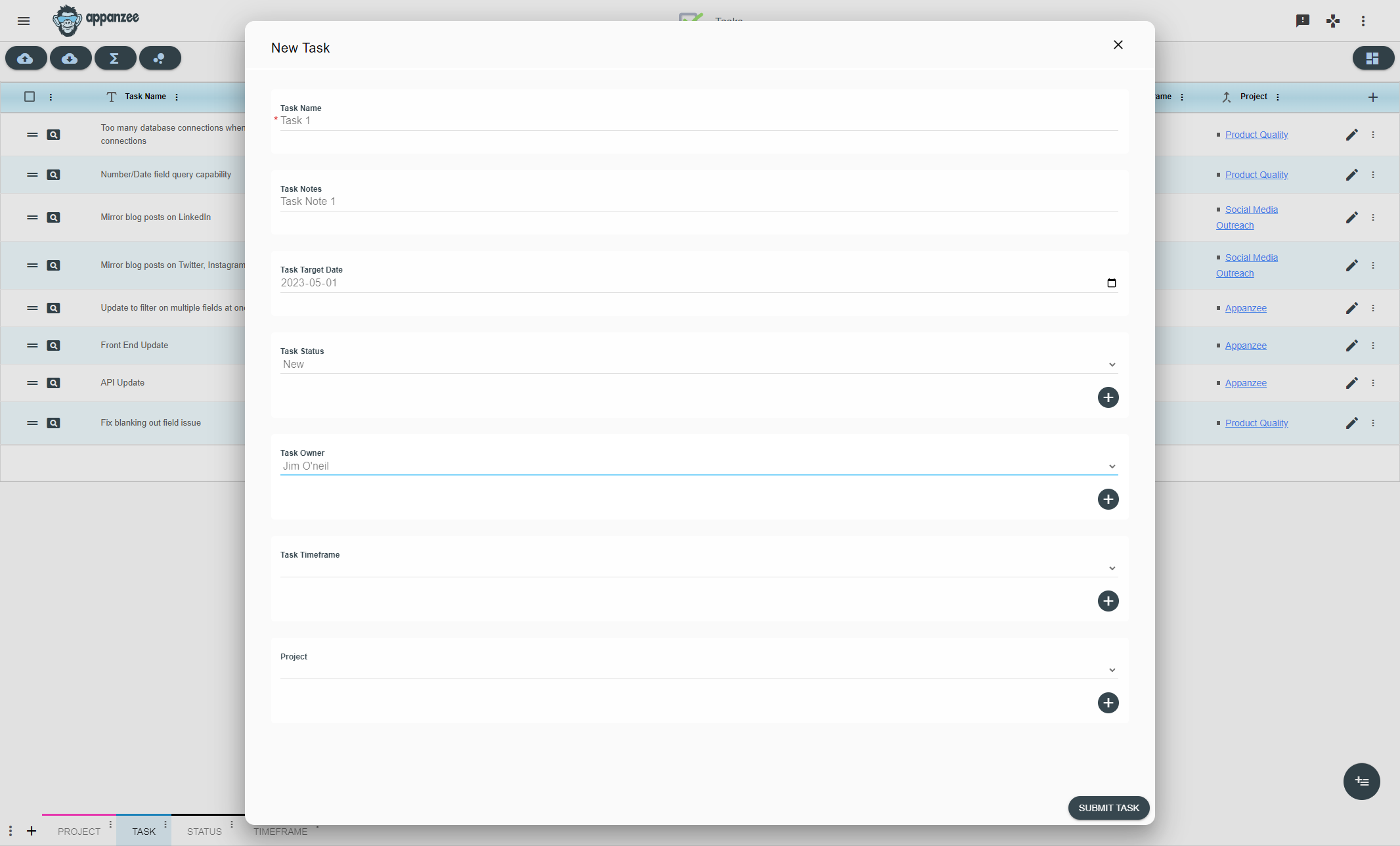 Select a Task Owner