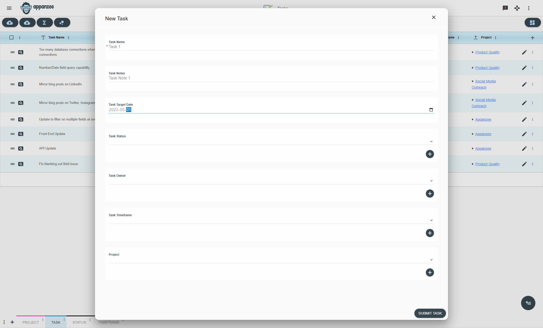 Give your Task a target date