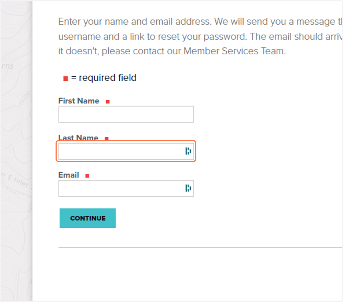Click on Last Name