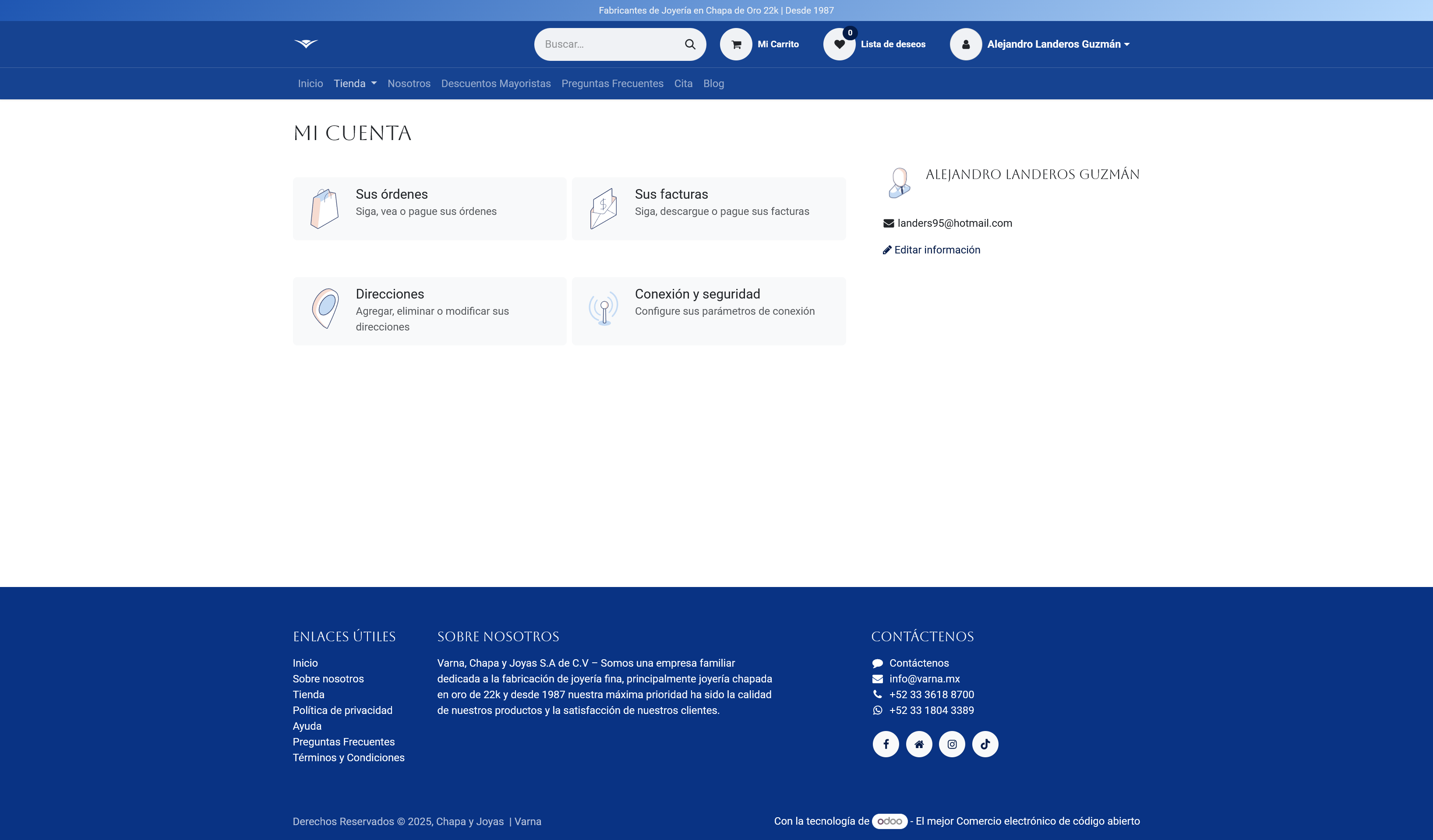 Comienza a agregar productos a tu carreta desde el menú tienda.
