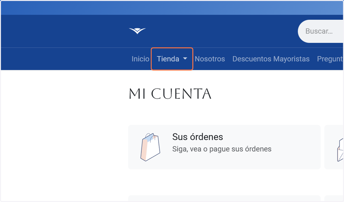 Comienza a agregar productos a tu carreta desde el menú tienda.