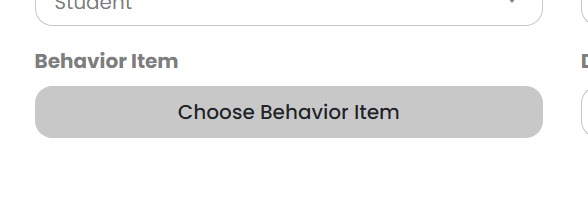 Klik 'Choose Behavior Item'.