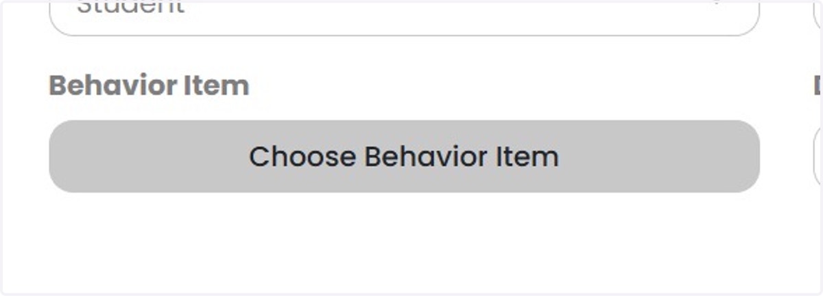 Klik 'Choose Behavior Item'.