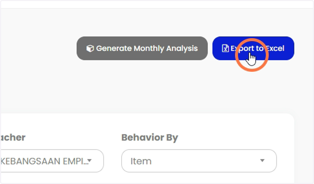 Klik 'Export to Excel' untuk mengeksport 'Submission History' yang direkodkan.